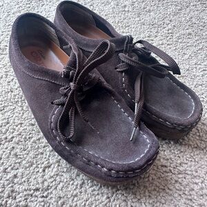 Clarks Dark Brown Leather Wallabees